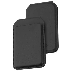 Dviced Leather magsafe foldable cardholder - Black