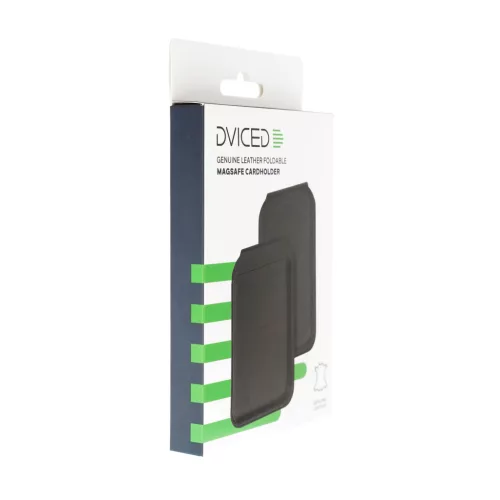Dviced Leather magsafe foldable cardholder - Black