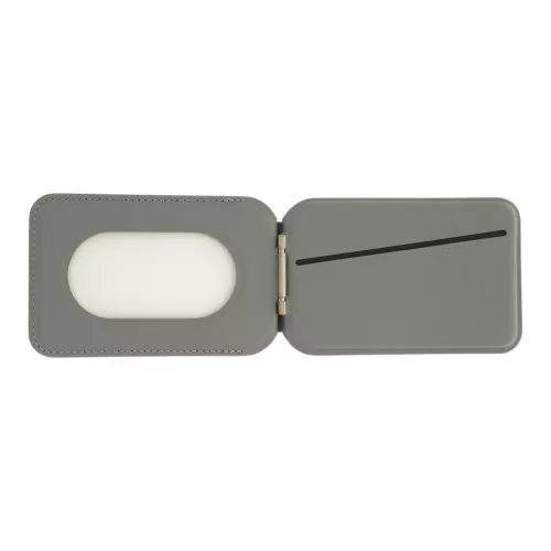 Dviced Leather magsafe foldable cardholder - Grey