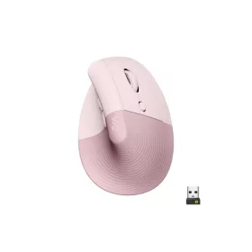   Logitech Egér - Lift (Vezeték nélküli, Optikai, 6 gomb, 4000 DPI, USB, rózsaszín, Bluetooth)
