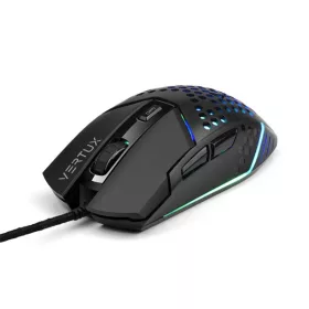   Vertux Egér - KATANA (Vezetékes, Optikai, Honeycomb, LED, 6 gomb, 6400 dpi, fekete)