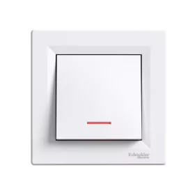   Schneider Asfora EPH1400121 Kapcsoló 101 Egypólusú sülly jelzőfény fehér kerettel