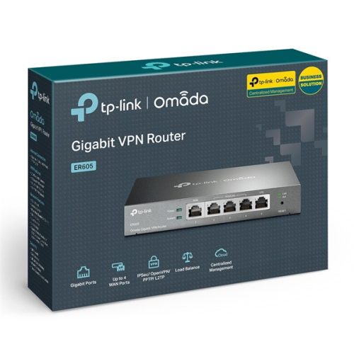 TP-LINK Omada VPN Router 1xWAN(1000Mbps) + 4xLAN(1000Mbps), ER605