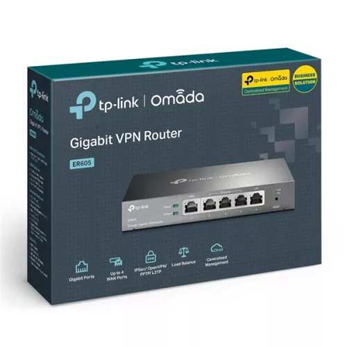 TP-LINK Omada VPN Router 1xWAN(1000Mbps) + 4xLAN(1000Mbps), ER605