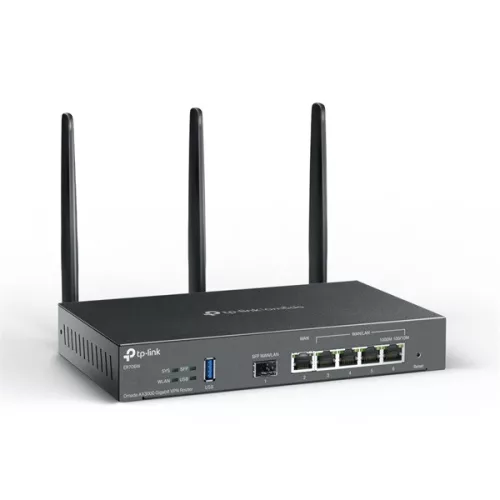 TP-LINK OMADA Vezetékes AX3000 VPN Router 1xWAN(1000Mbps) + 4xLAN(1000Mbps) + 1xSFP + 1xUSB3.0, ER706W