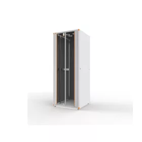   Legrand EVO42U6010 Evoline 19" 42U SZÉL:600 MÉLY:1000 MAG:1894 MAX:1000kg biztonsági üvegajtós szürke szerver szekrény
