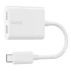 Belkin RockStar USB-C Apa - 2xUSB-C Anya Adapter - Fehér