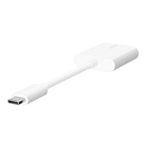 Belkin RockStar USB-C Apa - 2xUSB-C Anya Adapter - Fehér