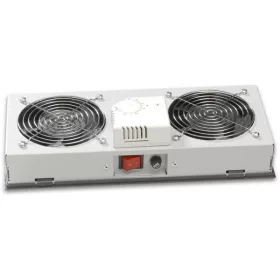   Lande LN-FAN-THM-2FWMIP-LG 2 modulos szürke ventilátor egység termosztáttal kültéri SAFEbox rack szekrényhez