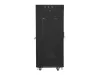 Lanberg FF01-6627-12BL 19" 27U SZÉL:600mm MÉLY:600mm MAG:1431mm lapraszerelt LCD üvegajtós fekete álló rack szekrény