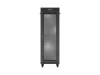 Lanberg FF01-6637-23BL 19" 37U SZÉL:600mm MÉLY:600mm MAG:1898mm lapraszerelt LCD hálós fémajtós fekete álló rack szekrény