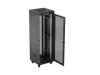 Lanberg FF01-6637-23BL 19" 37U SZÉL:600mm MÉLY:600mm MAG:1898mm lapraszerelt LCD hálós fémajtós fekete álló rack szekrény