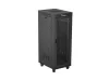 Lanberg FF01-6832-23BL 19" 32U SZÉL:600mm MÉLY:800mm MAG:1676mm lapraszerelt LCD hálós fémajtós fekete álló rack szekrény