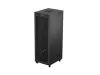 Lanberg FF01-8047-23BL 19" 47U SZÉL:800mm MÉLY:1000mm MAG:2344mm lapraszerelt LCD hálós fémajtós fekete álló szerver szekrény