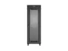 Lanberg FF01-8247-23BL 19" 47U SZÉL:800mm MÉLY:1200mm MAG:2343mm lapraszerelt LCD hálós fémajtós fekete szerver szekrény