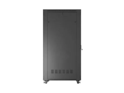 Lanberg FF01-8247-23BL 19" 47U SZÉL:800mm MÉLY:1200mm MAG:2343mm lapraszerelt LCD hálós fémajtós fekete szerver szekrény