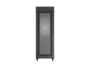 Lanberg FF01-8247-23BL 19" 47U SZÉL:800mm MÉLY:1200mm MAG:2343mm lapraszerelt LCD hálós fémajtós fekete szerver szekrény
