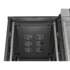 Lanberg 19" szabadon álló rack szekrény 22U/600X1000 üvegajtó, lapraszerelt, fekete