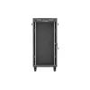 Lanberg 19" szabadon álló rack szekrény 24U/600X600 üvegajtó, lapraszerelt, LCD kijelző, fekete V2