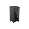 Lanberg 19" szabadon álló rack szekrény 24U/600X600 üvegajtó, lapraszerelt, LCD kijelző, fekete V2