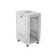 Lanberg 19" szabadon álló rack szekrény 22U/600X800 üvegajtó, lapraszerelt, LCD kijelző, szürke V2