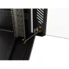 Lanberg 19" szabadon álló rack szekrény 24U/600X800 üvegajtó, lapraszerelt, LCD kijelző, fekete V2