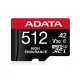 ADATA MicroSD kártya - 512GB microSDXC UHS-I U3 Class10 A2 V30S HIGH (R/W: 100/85 MB/s) + adapter