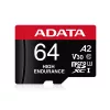 ADATA MicroSD kártya - 64GB microSDXC UHS-I U3 Class10 A2 V30S HIGH (R/W: 100/80 MB/s) + adapter