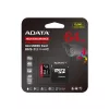 ADATA MicroSD kártya - 64GB microSDXC UHS-I U3 Class10 A2 V30S HIGH (R/W: 100/80 MB/s) + adapter