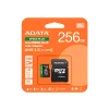 ADATA MicroSD kártya - 256GB microSDXC UHS-I U3 Class10 A2 V30 (R/W: 180/160 MB/s) + adapter