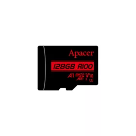   Apacer MicroSD kártya - 128GB microSDXC UHS-I Class10 V10 A1 (R/W: 100/10 MB/s) + adapter