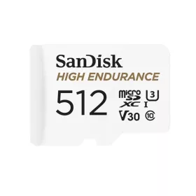   SanDisk MicroSD kártya - 512GB microSDXC High Endurance (100 MB/s, Class 10 U3, V30) + adapter