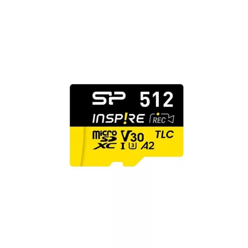 Silicon Power MicroSD kártya - 512GB microSDXC UHS-I U3, 3D TLC NAND (170/150 MB/s A2/V30) DDR200 transfer rate