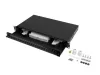 Lanberg FOP1-24SS-LDB 19" 1U 24xSC szimplex 24xLC duplex kihúzható kötőkazettával szerelt fekete optikai patch panel
