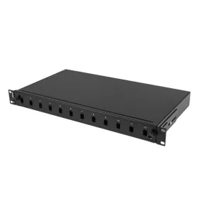   Lanberg 19" optikai patch panel 12xSC szimplex / 12xLC duplex fekete