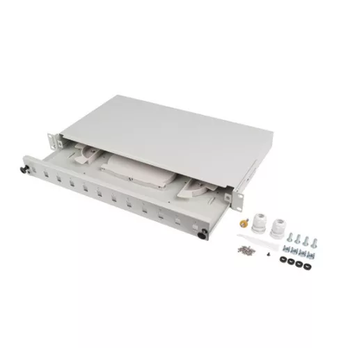 Lanberg 19" optikai patch panel 12xSC szimplex / 12xLC duplex szürke