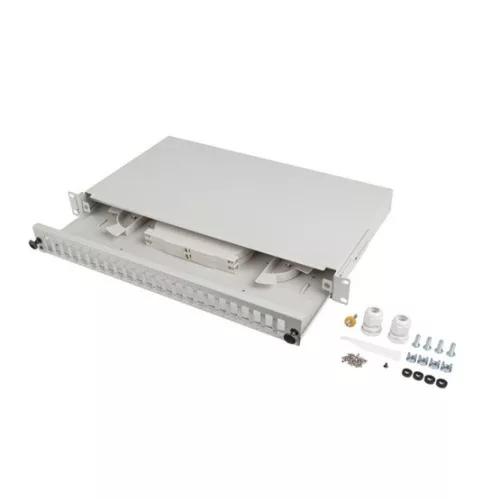 Lanberg 19" optikai patch panel 24xSC duplex / 24xLC quad szürke