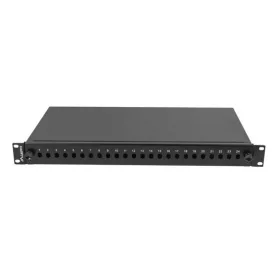 Lanberg 19" optikai patch panel 24xST / 24xFC fekete