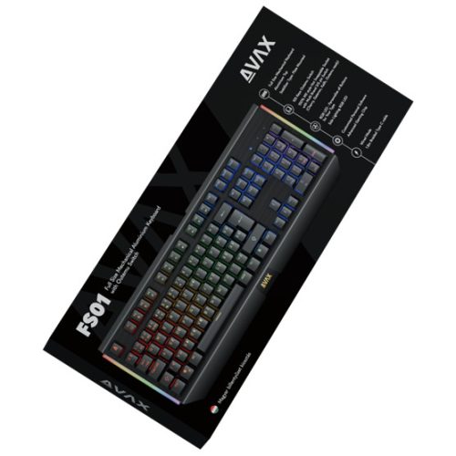 AVAX FS01 Full size mechanikus vezetékes alumínium billentyűzet Outemu barna switch