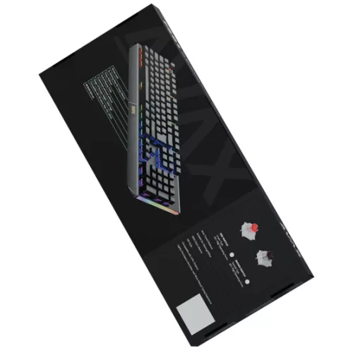 AVAX FS01 Full size mechanikus vezetékes alumínium billentyűzet Outemu piros switch, magyar kiosztás - Dobozsérült