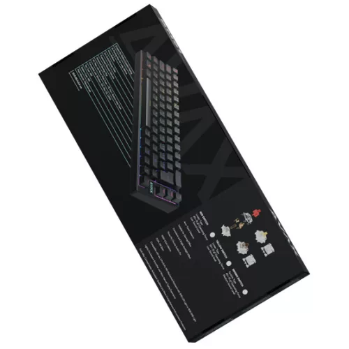 AVAX GM01 PRO 65% RGB tri-mode mechanikus billentyűzet Gateron barna switch, magyar kiosztás