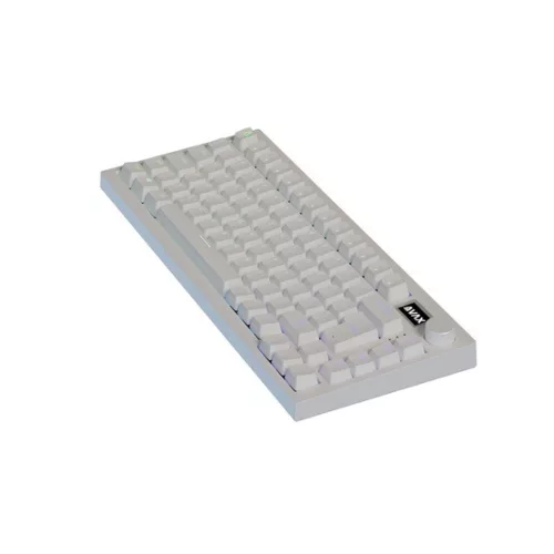 AVAX GM02 PRO Fehér 75% Gasket RGB tri-mode mechanikus billentyűzet Gateron sárga switch, magyar kiosztás