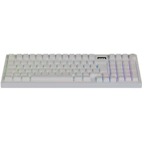   AVAX GM03 PRO Fehér 98% Gasket RGB tri-mode mechanikus billentyűzet Gateron sárga switch, magyar kiosztás