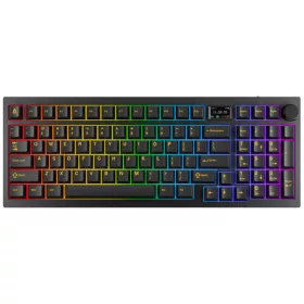   AVAX GM03 PRO 98% Gasket RGB tri-mode mechanikus billentyűzet Gateron sárga switch