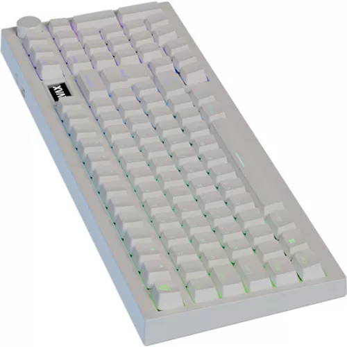AVAX GM03 PRO Fehér 98% Gasket RGB tri-mode mechanikus billentyűzet Gateron sárga switch, magyar kiosztás