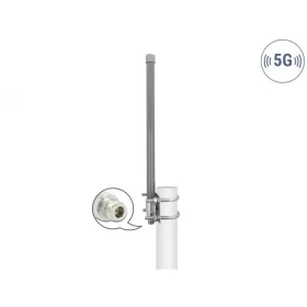   Delock 5G 3,3 - 3,8 GHz Antenna - 90417 (N-hüvely 8 dBi 50 cm irányítatlan, rögzített, kültéri, szürke)