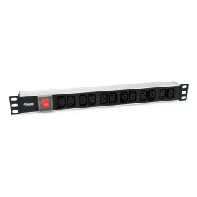   Equip Hálózati Elosztó - 333318 (Schuko, 12x C13, Rack 1U, 1,8m kábel, fekete)