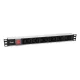 Equip Hálózati Elosztó - 333318 (Schuko, 12x C13, Rack 1U, 1,8m kábel, fekete)
