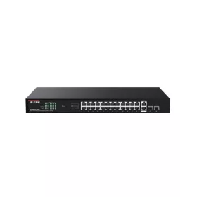   IP-COM Switch PoE - G1128P-24-250W 24x1Gbps 2x1Gbps Uplink 2x SFP 24 Af/at PoE+ Port 230W, Rackbe Szerelhető
