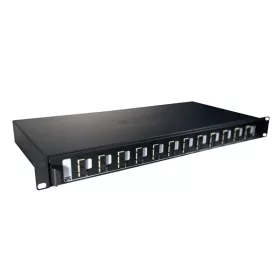   Legrand optikai patch panel - 19" 1U, fix, 12xSC duplex multimódusú, fekete LCS3